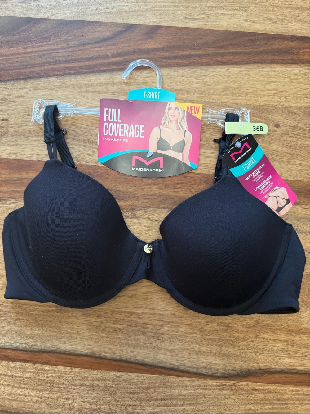 Maidenform Full Coverage T-Shirt Bra - Black